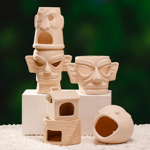 Jarrón de cría para paisajismo de acuarios, adorno de cerámica gruesa para peces y camarones, refugio inusual para <span class=keywords><strong>la</strong></span> puesta de huevos - Product Image 4