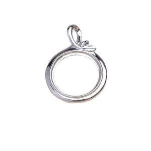 Support de pendentif vide en argent S925, accessoire de bricolage pour bijoux en perles, 15,8-16 mm, composants de bijoux en forme de pomme-cheval - Product Image 5