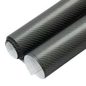 4D PVC Carbon Fiber Vinyl Xe Bọc Phim Với Bong Bóng Khí Miễn Phí 1.52*30M HQ
