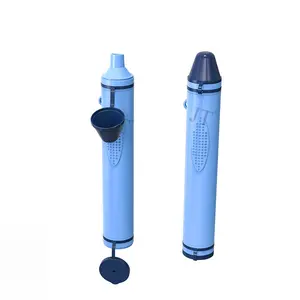 Pajita de filtro purificador de agua de sedimentos para exteriores portátil de TPU, paja de filtro de filtración de agua UF para senderismo personal