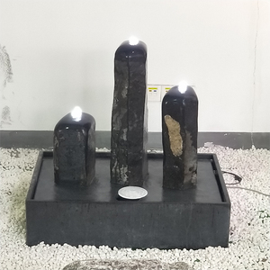 Fontana a Tre Colonne in Pietra di Basalto Naturale per <span class=keywords><strong>Giardino</strong></span> Esterno, Design Personalizzato, <span class=keywords><strong>Vendita</strong></span> Calda - Product Image 6