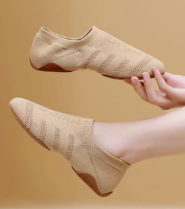 Scarpe da Danza Unisex Traspiranti, Antiscivolo per Interni, <span class=keywords><strong>Comode</strong></span> per Allenamento Yoga, Suola Morbida in Raso, Elasticizzate, Tipo Ballerina - Product Image 2