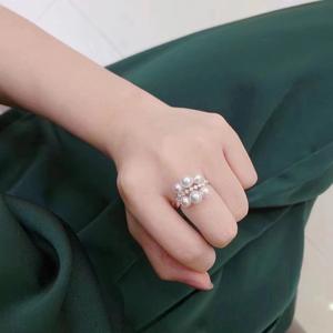 Exquisite 925 Craftsmanship Natural <b>Pearl</b> <b>Ring</b> Versatile 4-7mm Round Bead Design Gift Retention - Product Image 4