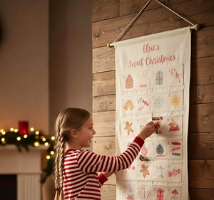 Personalised Canvas <strong>Advent</strong> <strong>Calendar</strong> <strong>Sweet</strong> Design 24 Pockets Christmas <strong>Calendar</strong> Home Wall Hanging Xmas Decor - Product Image 2