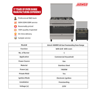 Sản Phẩm Mới Nổ 36 Inch <span class=keywords><strong>900Mm</strong></span> Bếp Gas Mới Nhất Nấu Ăn Bếp Lò Phạm vi Với Và Khí Lò Kỹ Thuật Số Và Nướng 5 Burner - Product Image 2