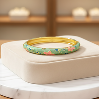 Bracelet en métal fait main, thème Amour, émail cloisonné soudé, souvenir du Nouvel An de Pékin, cadeau de Chine