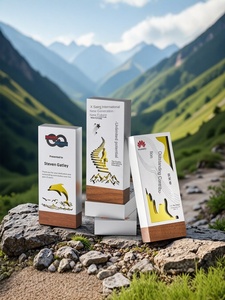 Trio <span class=keywords><strong>de</strong></span> Trofeos Atemporales <span class=keywords><strong>de</strong></span> <span class=keywords><strong>Madera</strong></span>, Metal y Cristal |   Premios Personalizados <span class=keywords><strong>para</strong></span> Campeonatos Empresariales, Deportes y Logros Académicos - Product Image 3