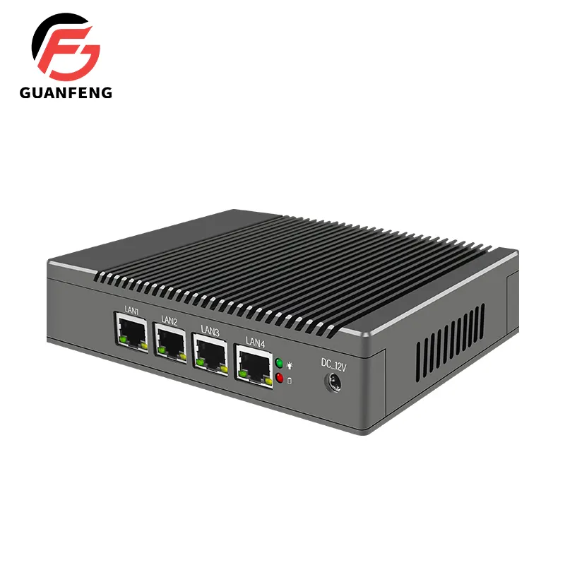 Guanfeng On Discount J4125 2 * DDR4 aes ni quad core pfsense centos mini pc computer firewall appliance for school and office