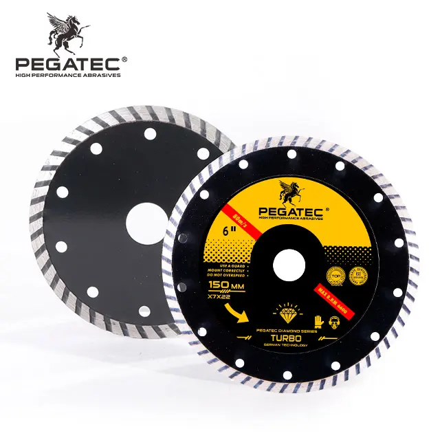 PEGATEC 6''150mm高性能ダイヤモンドカッティングブレード大理石と花崗岩用