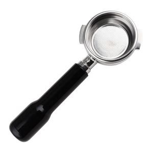 Porte-filtre sans pression à poignée en bois, porte-filtre sans fond 58 mm avec panier filtrant à 2 tasses pour machine à café <span class=keywords><strong>Bezzera</strong></span> - Product Image 3