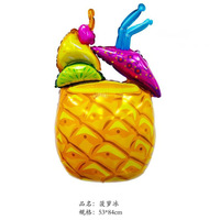 Nouveau été crème glacée thème feuille ballon citron thé Cola gâteau fête en plein air ballon décoration