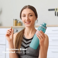OASE Bouteille d'eau de sport en acier inoxydable à double paroi isolée sous vide de 20oz avec logo personnalisé