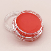 Mini bálsamo labial transparente para niños, bálsamo de labios orgánico y vegano, color rojo claro, para belleza