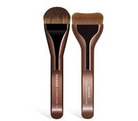 MAANGE Lot de 2 pinceaux plats de luxe pour fond de teint marque privée et outils de maquillage OEM sans traces de liquide/BB crème