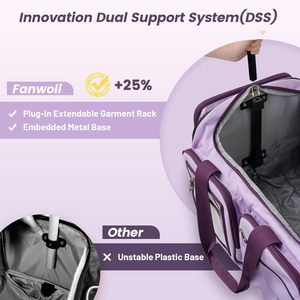 Free sample Dance Costume Duffel Rolling Dance Bag with Rack, Best Selling <b>Wheeled</b> Collapsible Rolling Garment Rack/<b>Luggage</b> Bags - Product Image 6