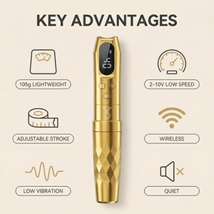 Máquina Profesional Inalámbrica de Maquillaje Permanente con Doble Batería, Pluma de <span class=keywords><strong>Tatuaje</strong></span> PMU para Estudios y Entrenadores, OEM ODM - Product Image 1