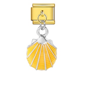 Breloques pendantes sirène multicolores en forme de queue de sirène, coquille Saint-Jacques et perle pour bracelet en acier inoxydable doré ou argenté - Product Image 3