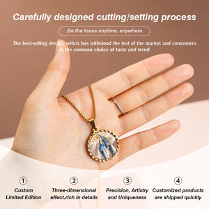 GIVELUCK kalung perawan Mary, jimat perawan Mary liontin agama Katolik foto liontin Gambar - Product Image 4