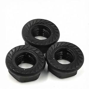 Écrou à bride hexagonale en acier au carbone DIN6331 avec rondelle monobloc, plaque de pressage moulée, CLASSE 4, oxyde noir, M6, entièrement fileté, droit, 10 mm - Product Image 5