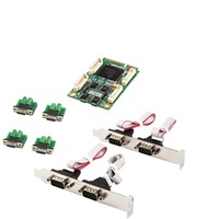 Tarjeta Adaptadora Serial Lekuo EXAR 17V354 Mini PCIe a 4x RS-422/RS-485 para Sistemas Integrados y Puntos de Venta