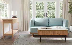 Sofá de madera maciza de Sheesham, moderno y lujoso para sala de estar, cómodo, elegante, duradero, diseño elegante, perfecto para el hogar. - Product Image 4