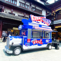 Volledig Uitgeruste Klassieke Auto Mobiele Keuken Food Truck Fast Food Kar Te Koop-Voor Koffie Ijs Snacks En Hotdogs