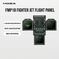 Paquete de Panel MOZA FMP18 con Panel de Visualización AMPCD de 7.1 Pulgadas 800*800, Panel de Control de Cabina Cuadrado