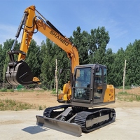 Excavatrice hydraulique de 7 tonnes, approvisionnement direct usine, moteur haute performance de 35,9 kW, pour travaux de terrassement municipaux de petite envergure