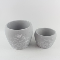 Vente directe d'usine, pots de fleurs et jardinières imperméables gris pour la décoration, pour une utilisation en intérieur/extérieur