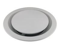 Installation de climatisation et de ventilation avec un plafond circulaire direct. Valve d'échappement en plastique ABS.