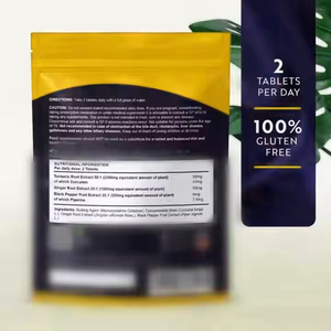 Comprimés de Curcuma <span class=keywords><strong>en</strong></span> Gros OEM – Supplément de Curcumine, <span class=keywords><strong>Gingembre</strong></span> et Poivre Noir pour le Soutien Immunitaire et Articulaire des Adultes - Product Image 4