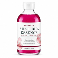 O'CHEROL AHA+BHA Fruitzuur Salicylzuur Essence Zachte Exfoliant Diep Reinigende Poriën Verhelderende Gezichtsserum Huidverzorging 100ml
