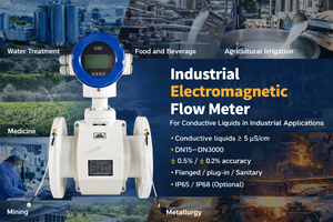 Medidor de Flujo de Agua Química para Riego Agrícola |   Medidor de Flujo Electromagnético de Alta Precisión (0.5%), Medidor de Flujo de Aceite de Acero Inoxidable - Product Image 3