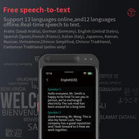 Traducteur intelligent portable VORMOR M3 Android avec écran tactile couleur IPS, enregistrement vocal, traduction multilingue en temps réel, enregistreur vocal IA
