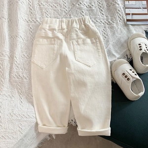 MOQ 1 <span class=keywords><strong>pantaloni</strong></span> <span class=keywords><strong>bianchi</strong></span> personalizzati per bambini primavera autunno Jeans per bambini ragazze <span class=keywords><strong>pantaloni</strong></span> Casual per bambini 2 3 4 5 anni <span class=keywords><strong>pantaloni</strong></span> per bambini - Product Image 3