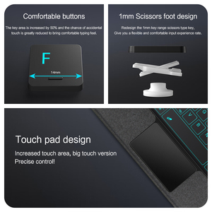 Retroiluminación Smart Folio Keyboard Covers Estuches para <span class=keywords><strong>Samsung</strong></span> <span class=keywords><strong>Tab</strong></span> <span class=keywords><strong>S6</strong></span> <span class=keywords><strong>Lite</strong></span> 10,4 Pulgadas SM-P619 <span class=keywords><strong>con</strong></span> Smart Touchpad - Product Image 4