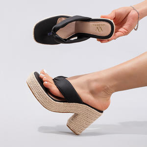 รองเท้าส้นเตารีดแบบเปิดหน้าสำหรับผู้หญิง รองเท้าส้นสูงแบบสายรัดรูปตัว T สไตล์วินเทจสำหรับฤดูร้อน - Product Image 2