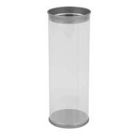 Boîte d'emballage cosmétique cylindrique transparente en PVC/PET/PP/PET recyclé, personnalisable en usine, OEM/ODM, logo personnalisé, vernissage