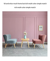 Fauteuil d'appoint moderne en velours capitonné de haute qualité avec pieds en bois massif pour hôtel, école, hôpital, chambre à coucher