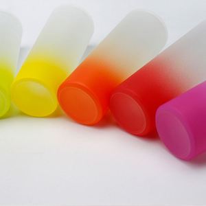 แก้วไวน์ทรงเตี้ยแบบไล่สี ขนาด 3 ออนซ์ สำหรับพิมพ์ลายแบบ Sublimation ด้านล่างสีสันสดใส - Product Image 2