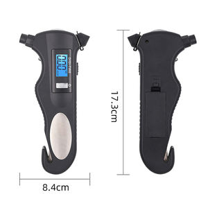 Outil d'urgence automobile 5 en 1, manomètre numérique pour pneus, marteau de sécurité, coupe-ceinture de sécurité - Product Image 2