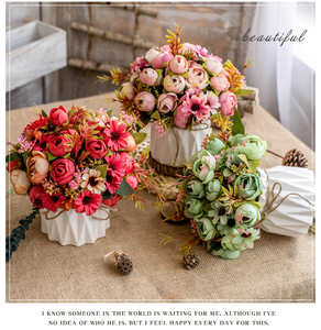 Set di <span class=keywords><strong>Fiori</strong></span> Artificiali H292 con Vasi in Ceramica e Corda di Canapa, Piante Artificiali in <span class=keywords><strong>Vaso</strong></span> per Decorazione Casa e Soggiorno - Product Image 6