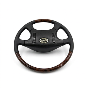 Volant de camion robuste en bois grainé de qualité supérieure, luxe, 4 branches, pour amélioration de l'intérieur des camions de transport - Product Image 4