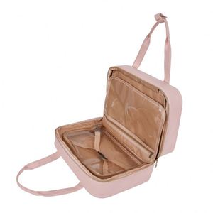 Trousse de Toilette de Voyage Pliable Grande Capacité BSCI Peach – Organisateur de Maquillage et Cosmétiques Pliable pour Voyage - Product Image 4