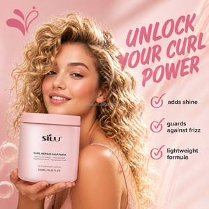 Masque capillaire réparateur SILU <span class=keywords><strong>Family</strong></span> Use Curl Repair 500ml, adapté aux enfants et aux adultes, au collagène hydrolysé, hydratation intense pour tous les types de cheveux bouclés - Product Image 4