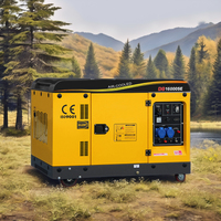 Générateurs diesel portables super silencieux de 50 kVA à 200 kVA, démarrage automatique, châssis ouvert, triphasé, faible bruit, tension nominale 380 V