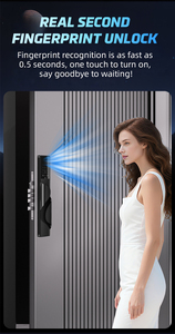 Glomarket Serrure de porte intelligente WiFi Tuya avec reconnaissance faciale 3D, empreinte digitale, <span class=keywords><strong>code</strong></span>, carte, interphone vidéo, étanche, pour porte en bois - Product Image 5