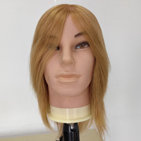 Tête de mannequin pour la pratique de la coiffure, poupée d'entraînement, tête d'entraînement pour la cosmétologie, cheveux humains réels, pour les stylistes