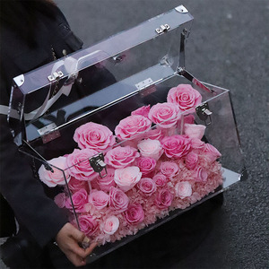 Fleur éternelle Rose Premium coffret cadeau Tanabata 214 Saint Valentin 520 cadeaux de Noël forme carrée pour l'obtention du diplôme de Noël - Product Image 5