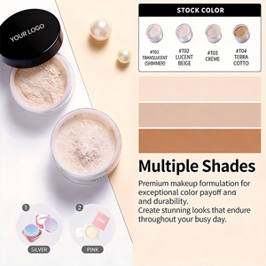 Cipria Minerale Trasparente in Polvere Libera Correttore Grande Formato 30g Senza Effetto Cenerino per Fissaggio Viso Private Label - Product Image 1